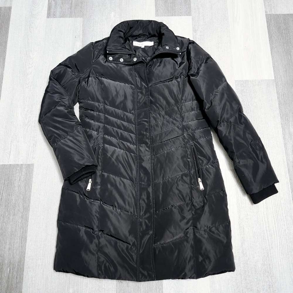 Cleo Down Black Women's Coat - Picture 15 of 16